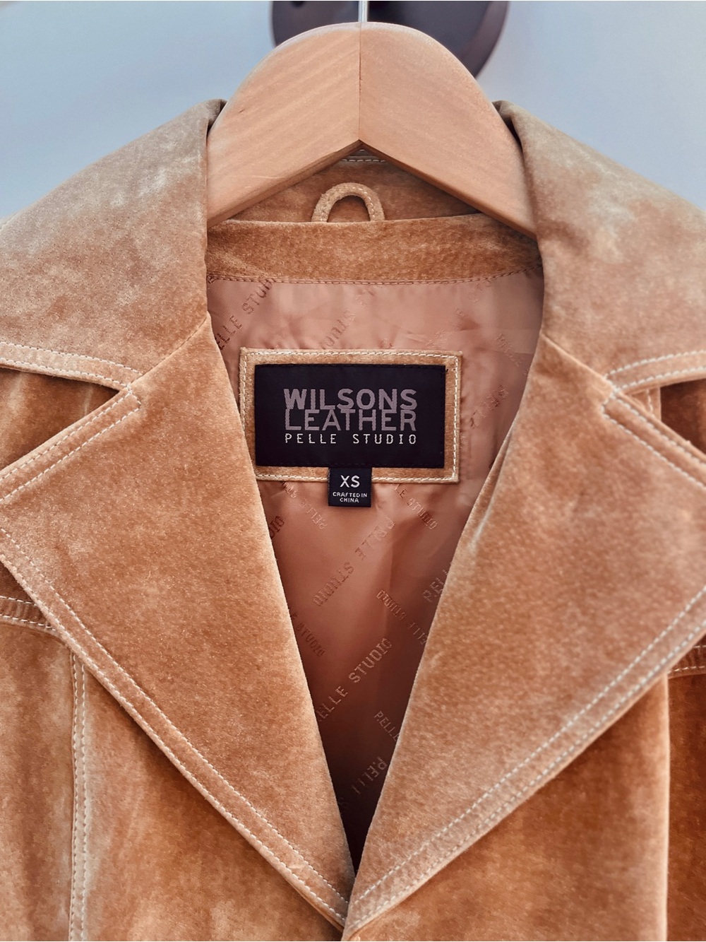 Wilsons Leather Tan Suede Vintage Y2K 90s Longline Duster Coat